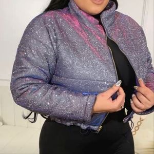 Color Changing Glitter Puffer Jacket